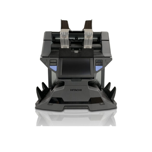 Hitachi IH-210 2+1 Pocket Dual CIS Sensor Counting Machine, 32 Currencies, 1,300 NPM Counting Speed, 1000 Notes Hopper Capacity, 134W Power Consumption, Black | IH-210